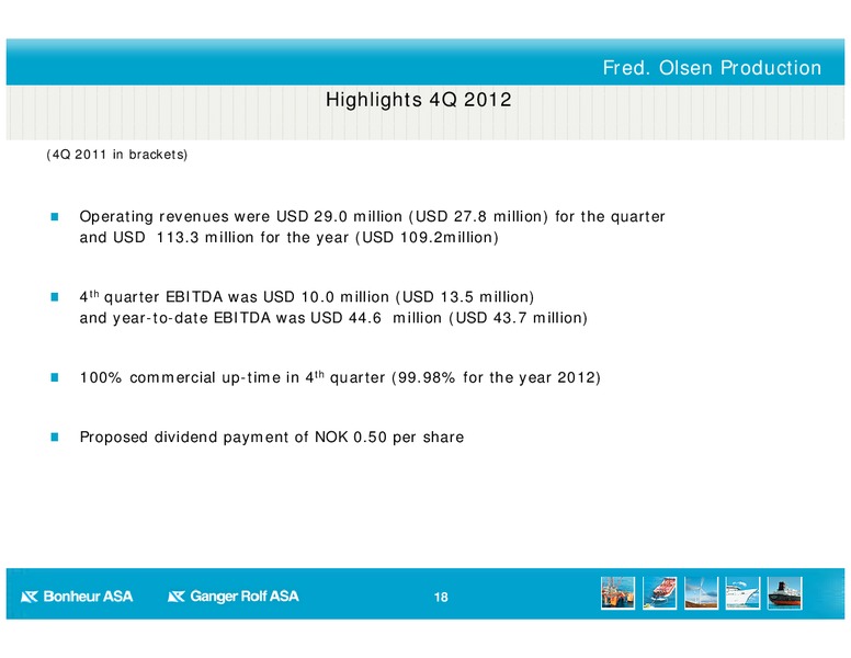Q4 2012 RESULT – Bonheur Asa – slide 18
