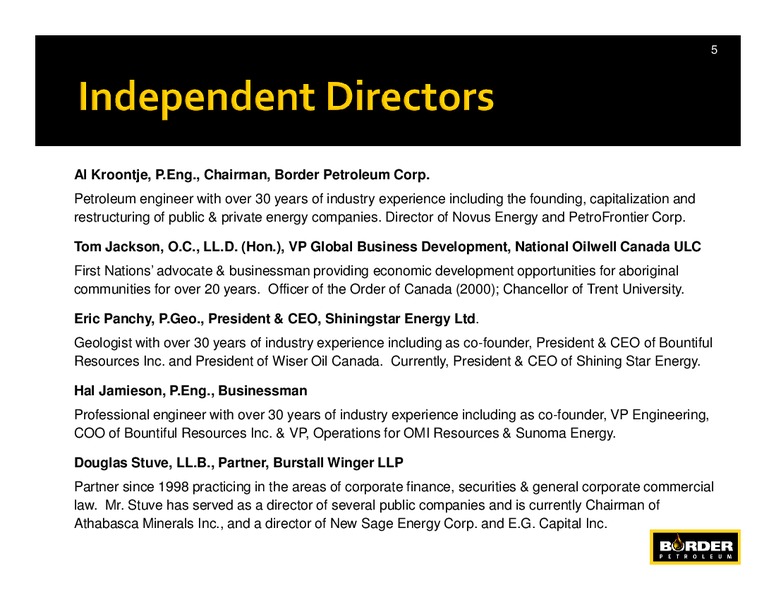 Corporate Presentation – Border Petroleum Corp – slide 4