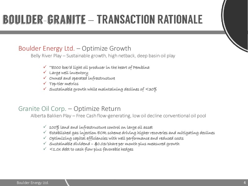 APRIL 2015 CORPORATE PRESENTATION – Boulder Energy Ltd – slide 3
