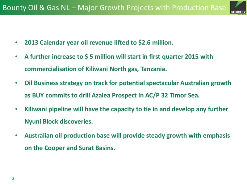 Excellence in Oil and Gas – Bounty Oil & Gas Nl – slide 2