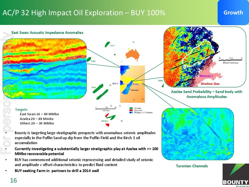 EXCELLENCE IN UPSTREAM OIL AND GAS   SYDNEY – Bounty Oil & Gas Nl – slide 16