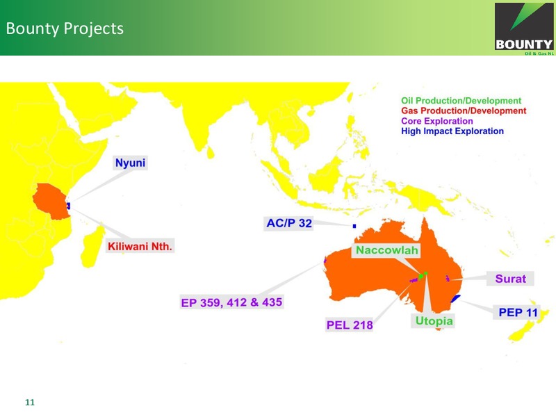 CEO's Presentation – Bounty Oil & Gas Nl – slide 9