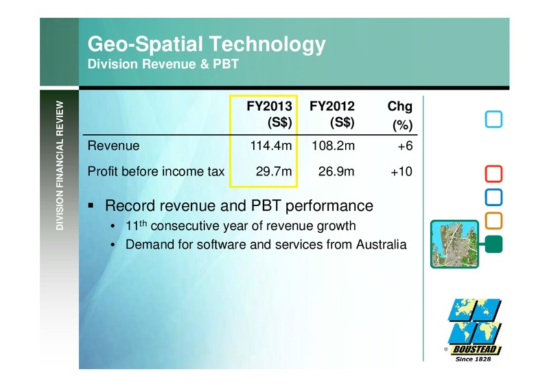 FULL YEAR 2013 FINANCIAL RESULTS – Boustead Singapore Limited – slide 38