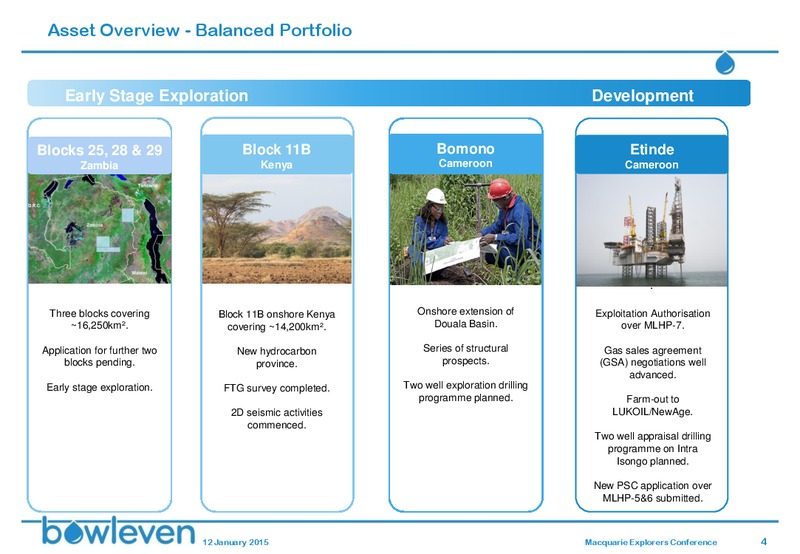MACQUARIE EXPLORERS CONFERENCE – Bowleven Plc – slide 3