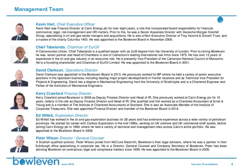 INVESTOR PRESENTATION – Bowleven Plc – slide 3