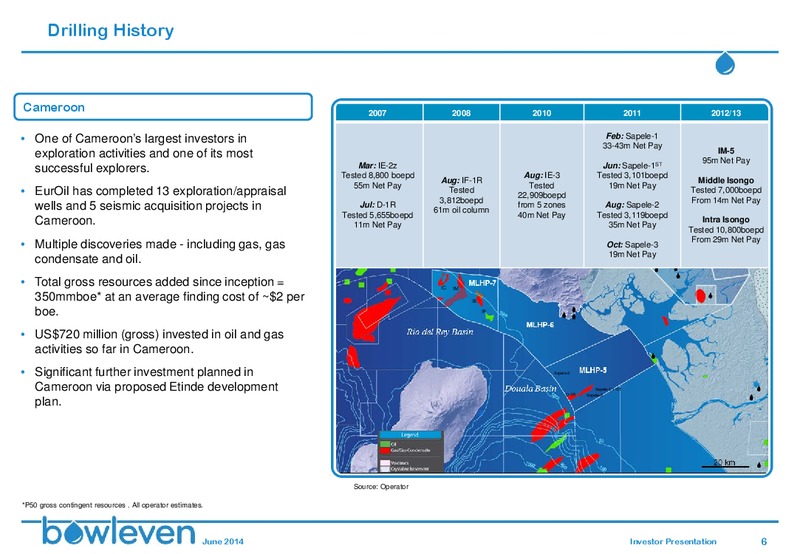 INVESTOR PRESENTATION – Bowleven Plc – slide 5