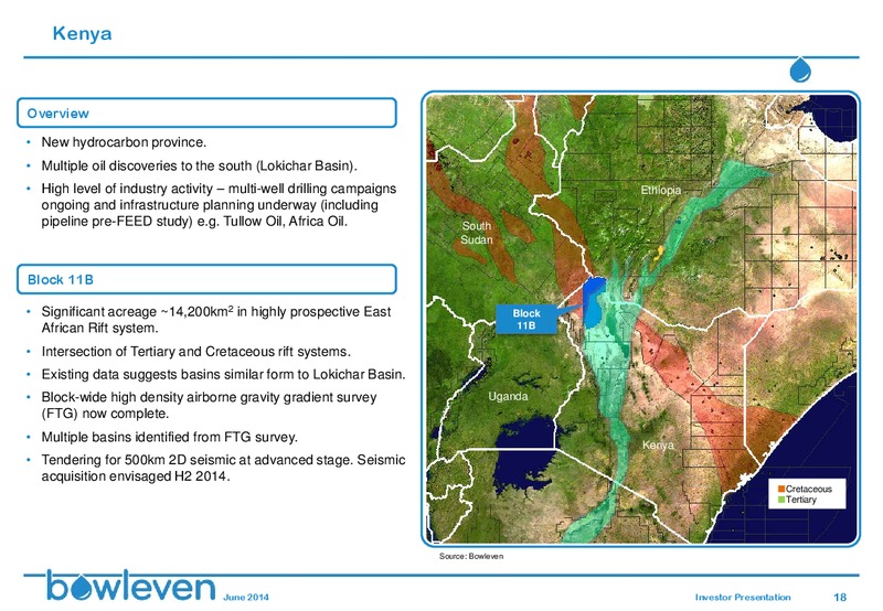 INVESTOR PRESENTATION – Bowleven Plc – slide 17