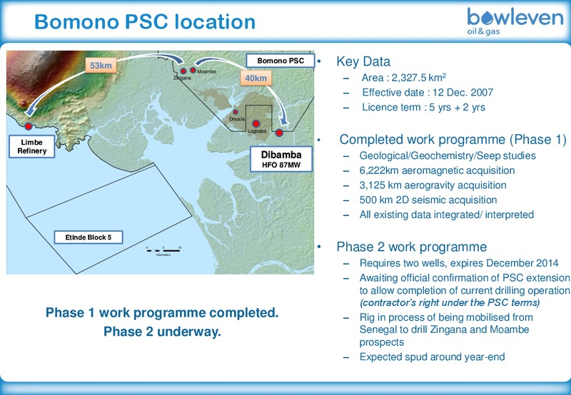 Bomono Permit – Bowleven Plc – slide 2