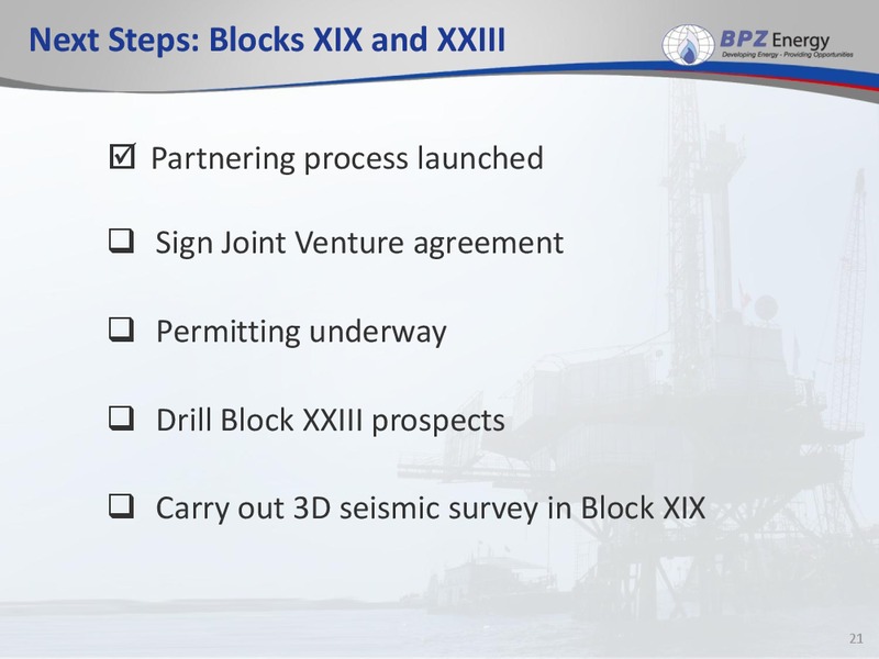 IPAA Conference – Bpz Resources, Inc. – slide 20