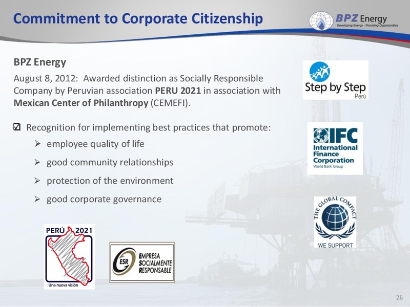 IPAA Conference – Bpz Resources, Inc. – slide 25