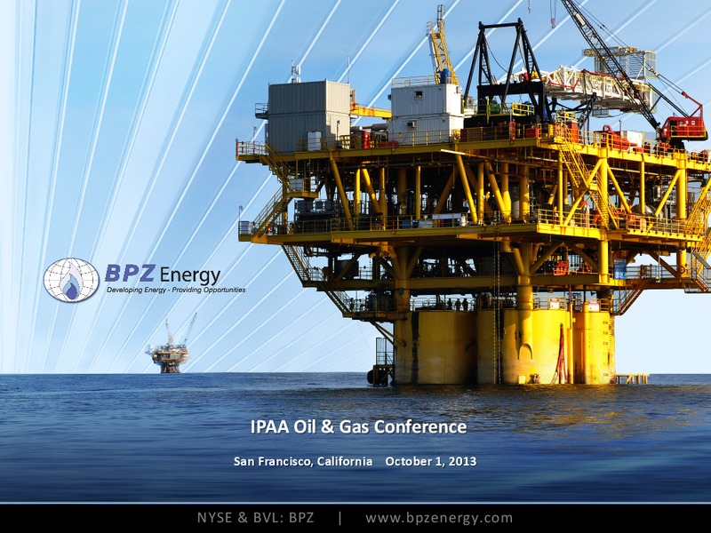 IPAA Symposium – Bpz Resources, Inc. – slide 1