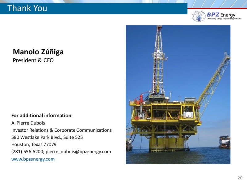 IPAA Symposium – Bpz Resources, Inc. – slide 19