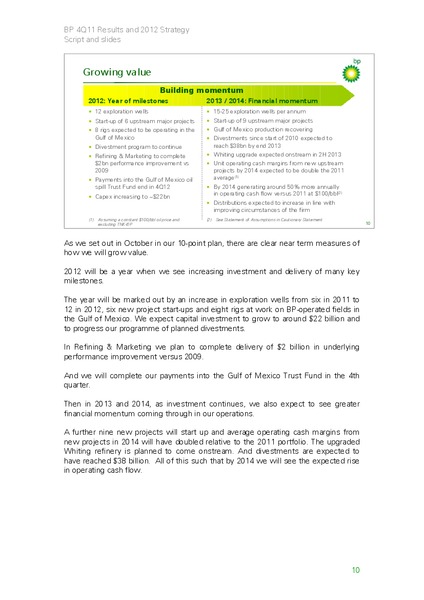 2011 Results and Strategy Presentation – Bp Energy Partners Lp – slide 9