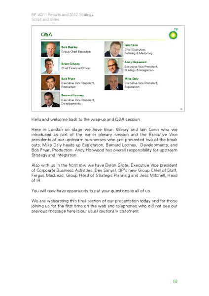 2011 Results and Strategy Presentation – Bp Energy Partners Lp – slide 67