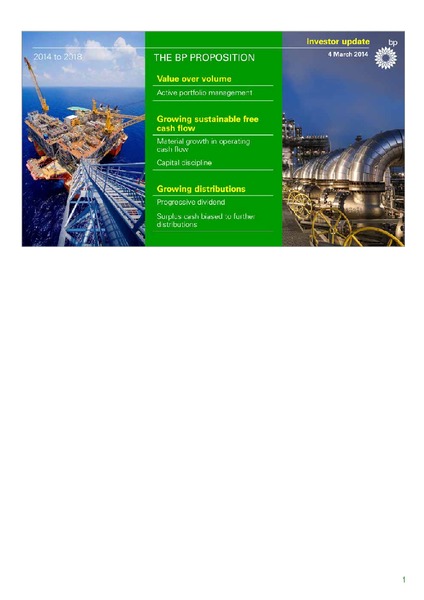 MARCH 2014 INVESTOR UPDATE – Bp Energy Partners Lp – slide 1