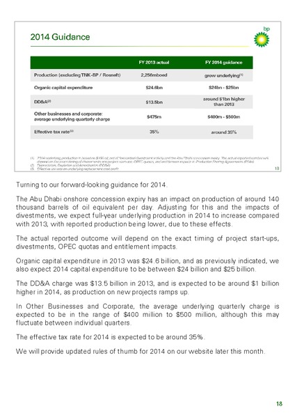 Q4 AND FULL YEAR 2013 RESULTS PRESENTATION – BP Plc – slide 22
