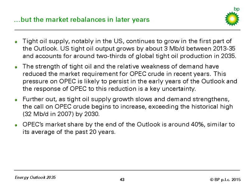 BP ENERGY OUTLOOK 2035 – BP Plc – slide 42