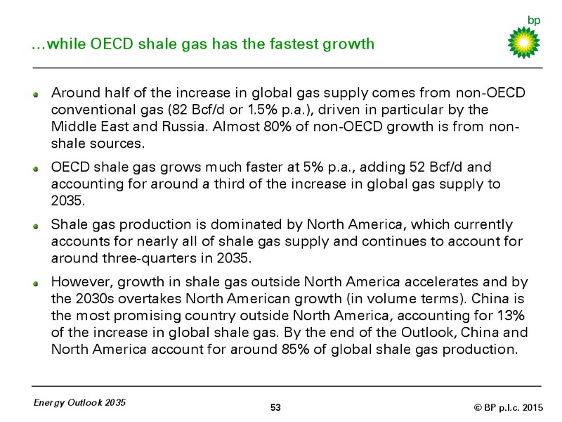 BP ENERGY OUTLOOK 2035 – BP Plc – slide 52