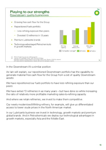 INVESTOR UPDATE – BP Plc – slide 20