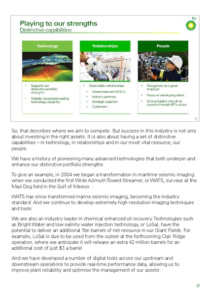 INVESTOR UPDATE – BP Plc – slide 21