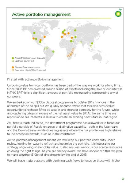 INVESTOR UPDATE – BP Plc – slide 25