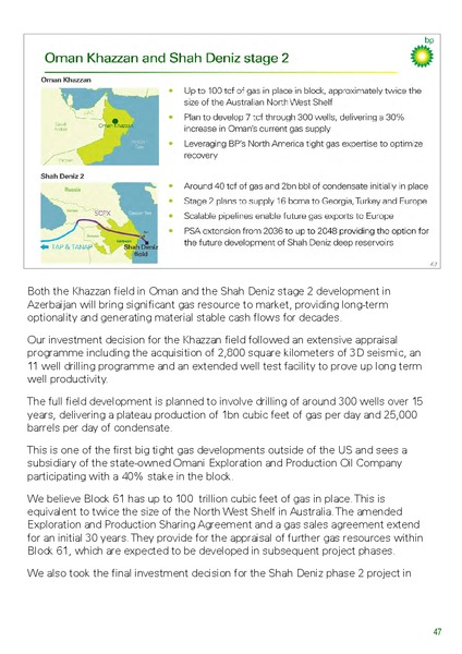 INVESTOR UPDATE – BP Plc – slide 62