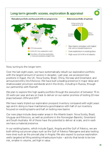 INVESTOR UPDATE – BP Plc – slide 64