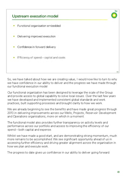 INVESTOR UPDATE – BP Plc – slide 66