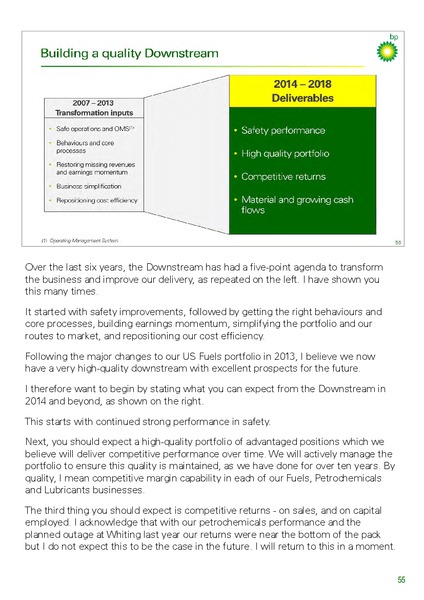 INVESTOR UPDATE – BP Plc – slide 74