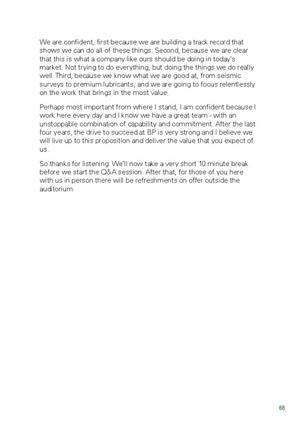 INVESTOR UPDATE – BP Plc – slide 92