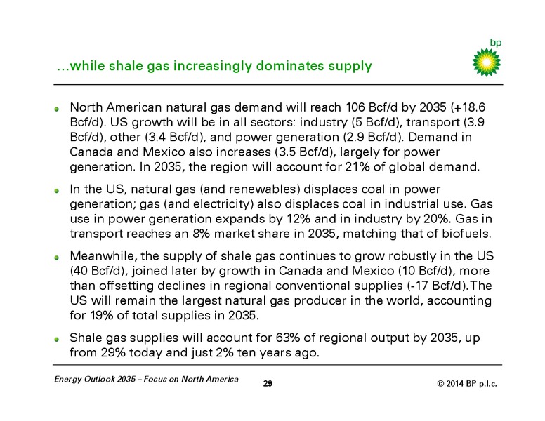 BP ENERGY OUTLOOK 2035 – BP Plc – slide 27
