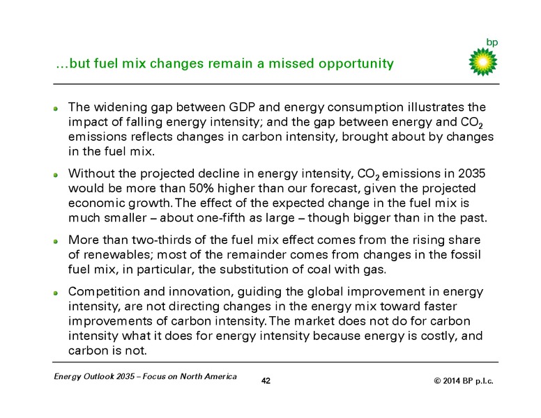 BP ENERGY OUTLOOK 2035 – BP Plc – slide 40