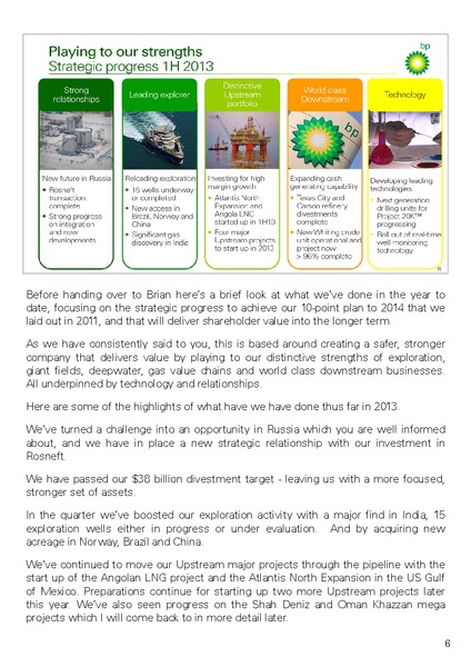 Q2 2013 RESULTS PRESENTATION – BP Plc – slide 5