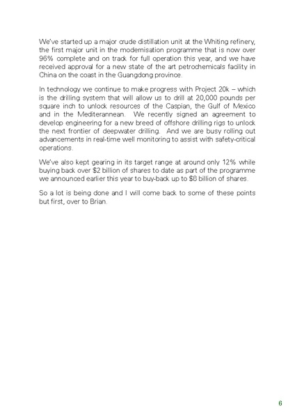 Q2 2013 RESULTS PRESENTATION – BP Plc – slide 6