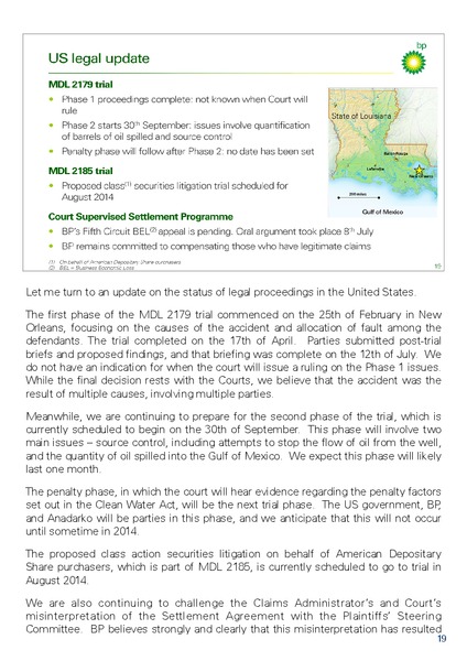 Q2 2013 RESULTS PRESENTATION – BP Plc – slide 21