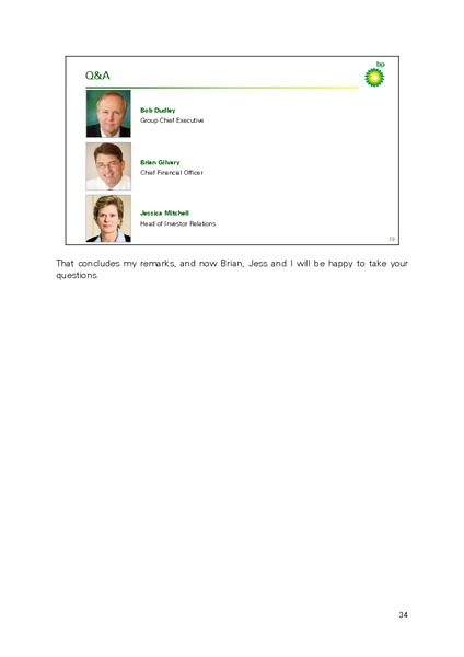 Q2 2012 RESULTS PRESENTATION – BP Plc – slide 33