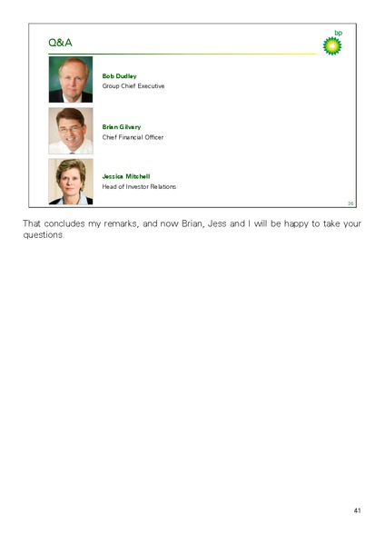 Q3 2012 INVESTOR PRESENTATION – BP Plc – slide 40
