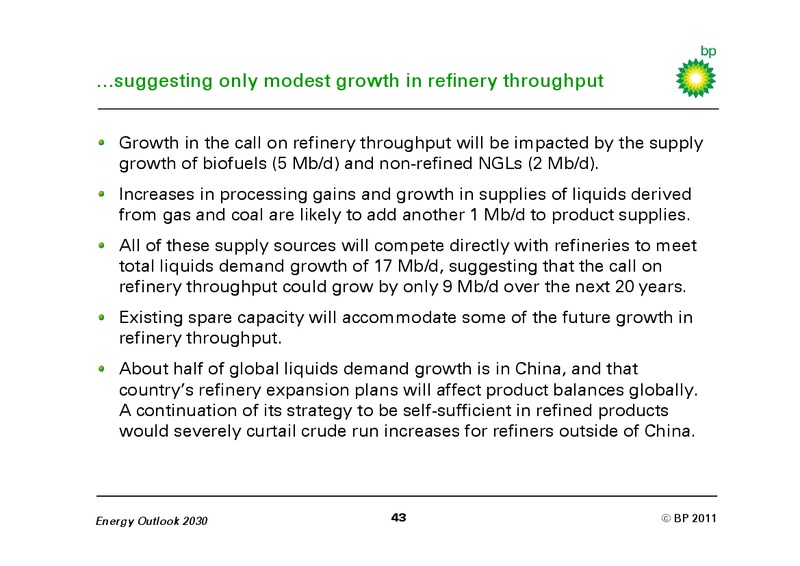 JANUARY 2011 INVESTOR PRESENTATION – BP Plc – slide 42