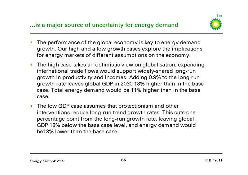 JANUARY 2011 INVESTOR PRESENTATION – BP Plc – slide 64