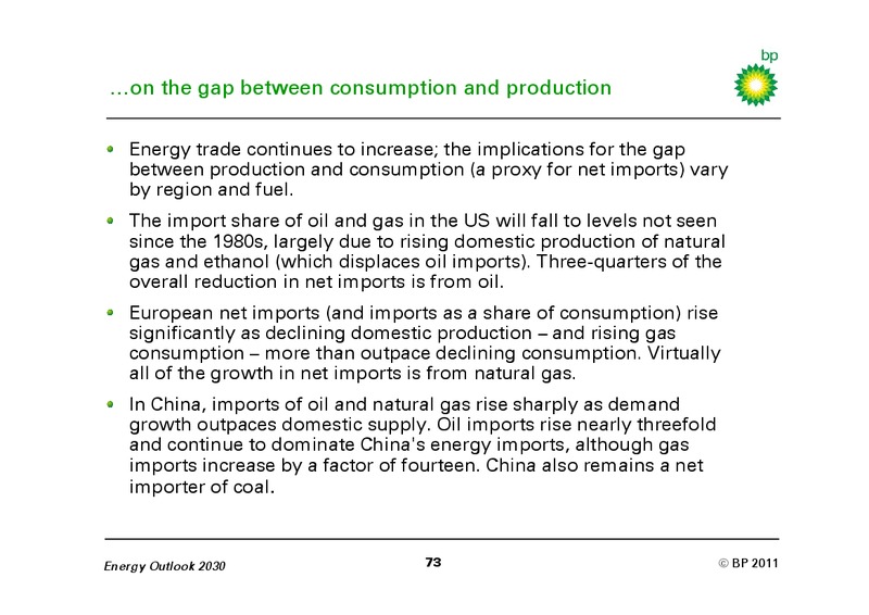 JANUARY 2011 INVESTOR PRESENTATION – BP Plc – slide 72