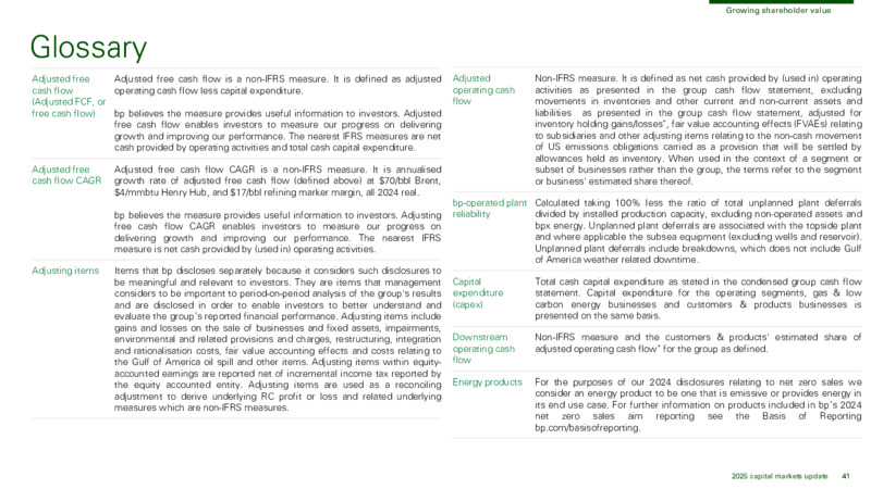 February 2025 Growing shareholder value Capital markets value – BP Plc – slide 49