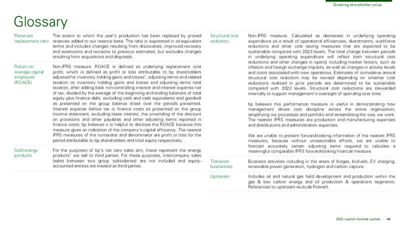 February 2025 Growing shareholder value Capital markets value – BP Plc – slide 52