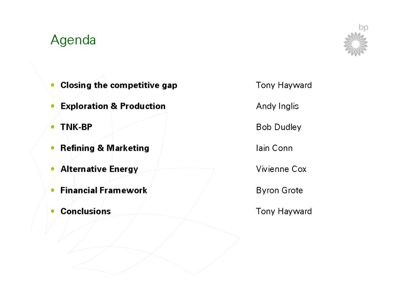 BP STRATEGY PRESENTATION – BP Plc – slide 3