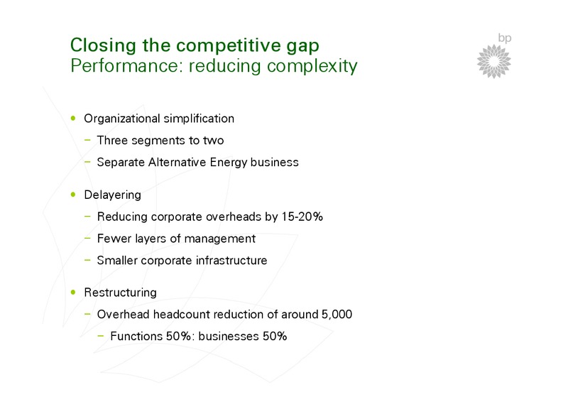 BP STRATEGY PRESENTATION – BP Plc – slide 12