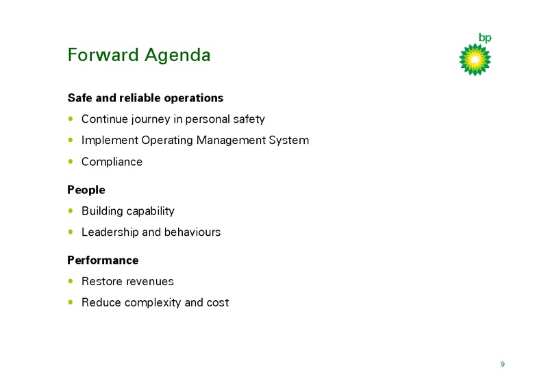 MARCH 2010 INVESTOR PRESENTATION – BP Plc – slide 8