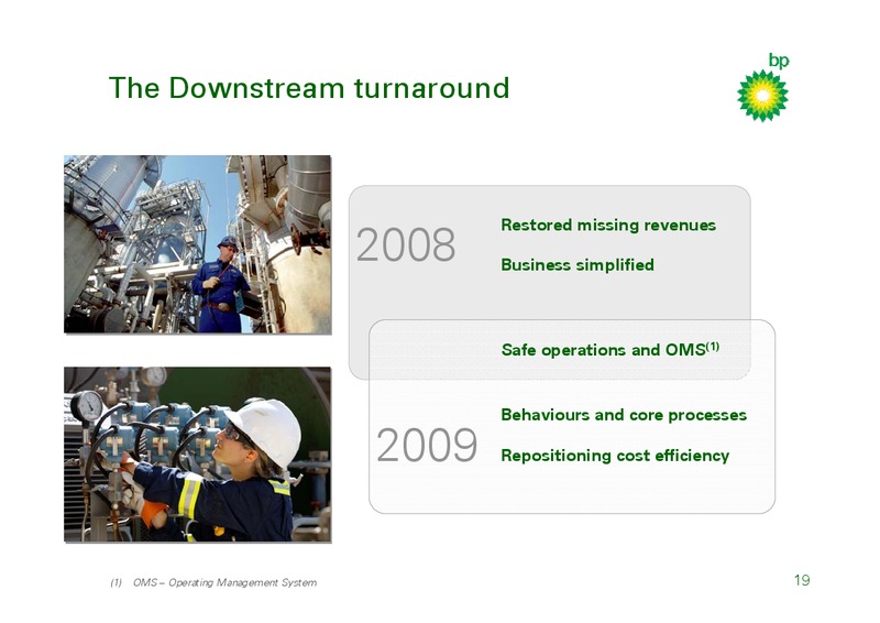 MARCH 2009 INVESTOR PRESENTATION – BP Plc – slide 18