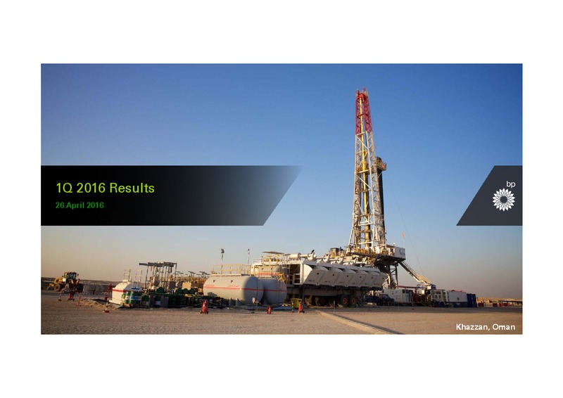 Q1 2016 Results – BP Plc – slide 1