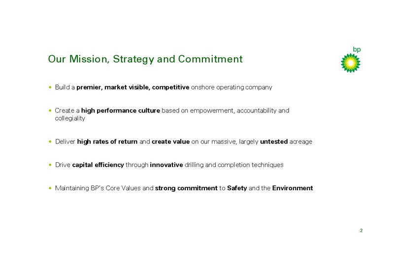 June 2016 Corporate Presentation – BP Plc – slide 2
