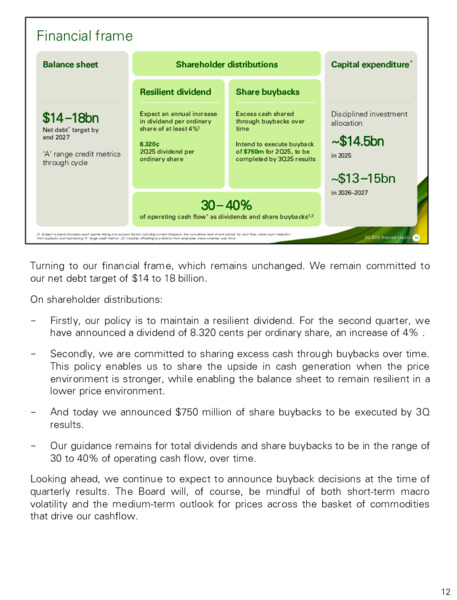 2Q 2025 Financial Results – BP Plc – slide 15