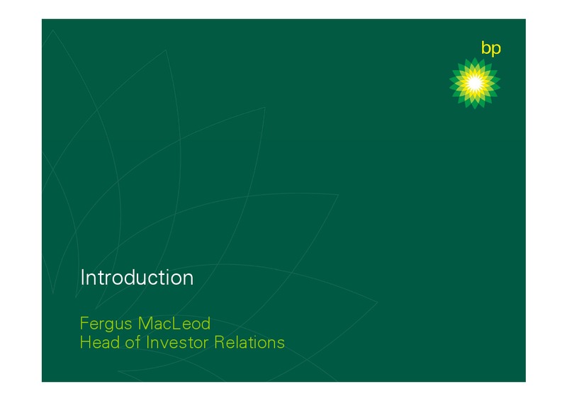 SEPTEMBER 2006 INVESTOR PRESENTATION – BP Plc – slide 2